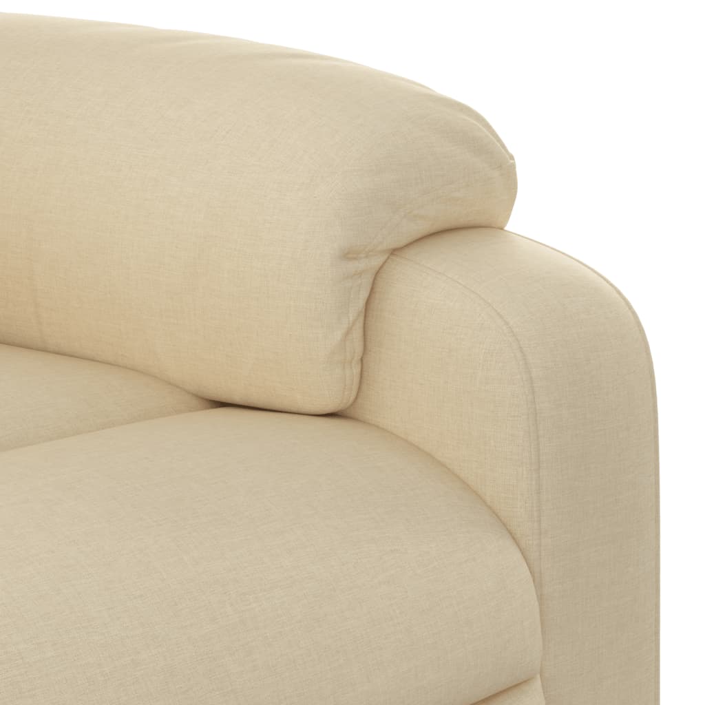 Electric reclining massage chair, cream, fabric