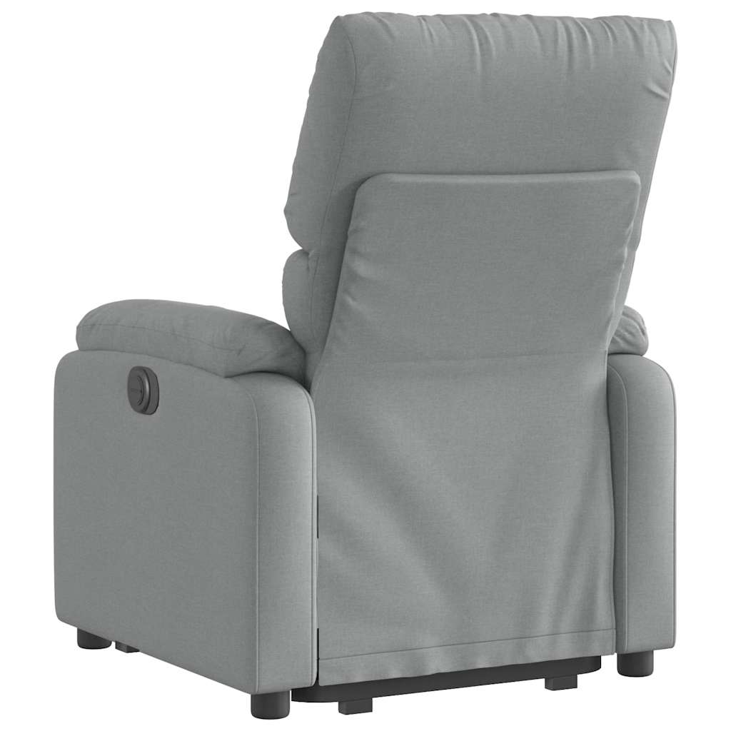 Recliner, light gray, fabric