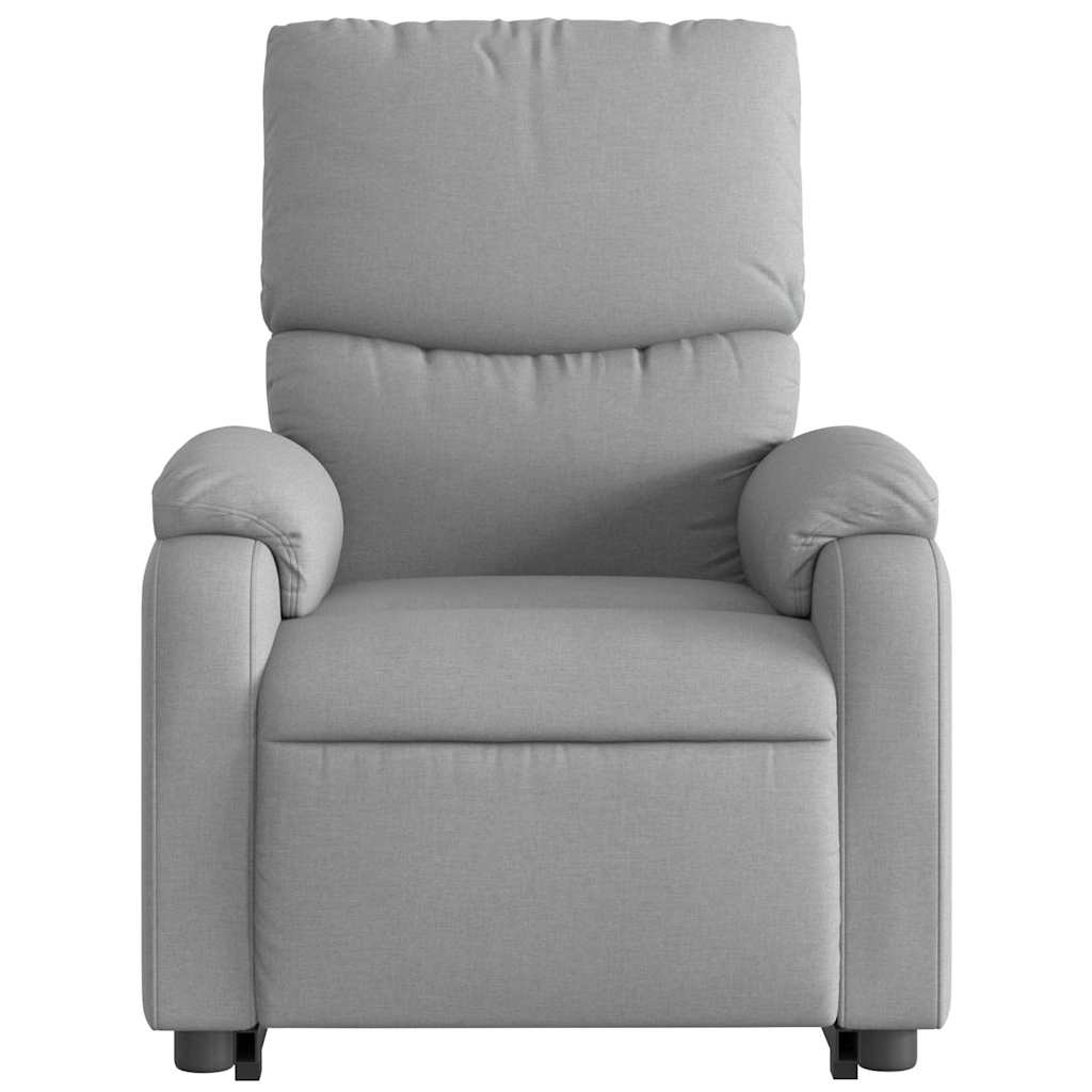 Recliner, light gray, fabric