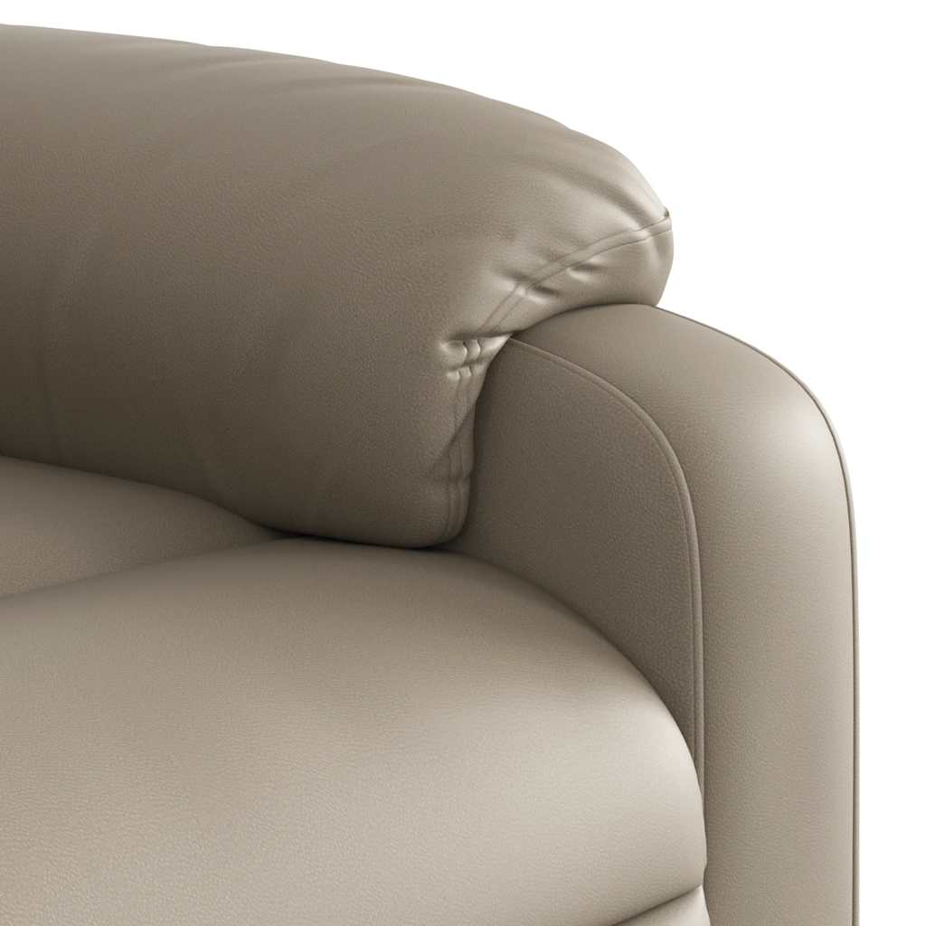Electric reclining massage chair, cappuccino, faux leather