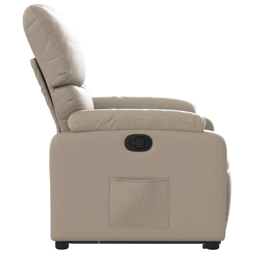 Reclining lift chair, cappuccino, faux leather