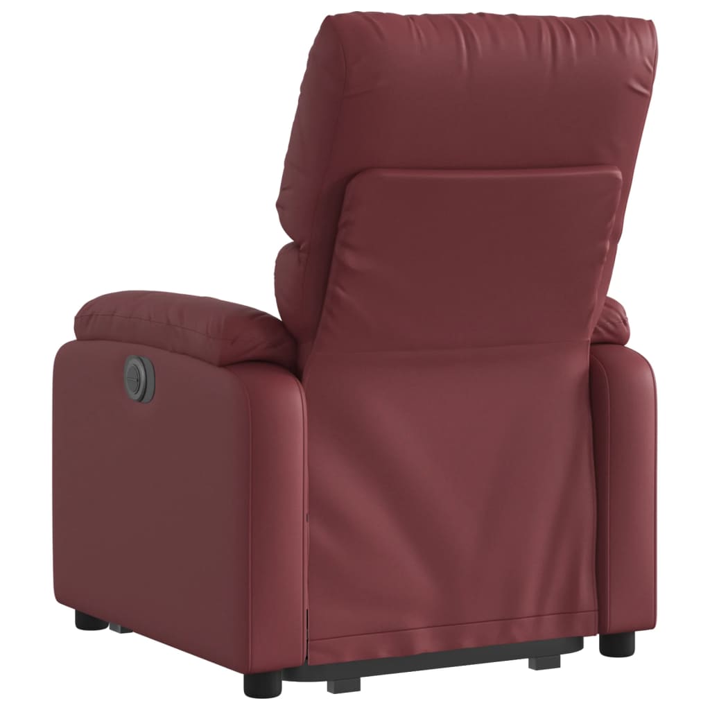 Electric lift chair, red wine, artificial leather