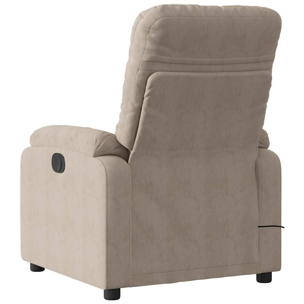 Electric massage chair, taupe, microfiber fabric