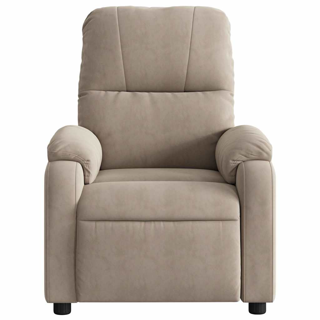 Electric massage chair, taupe, microfiber fabric