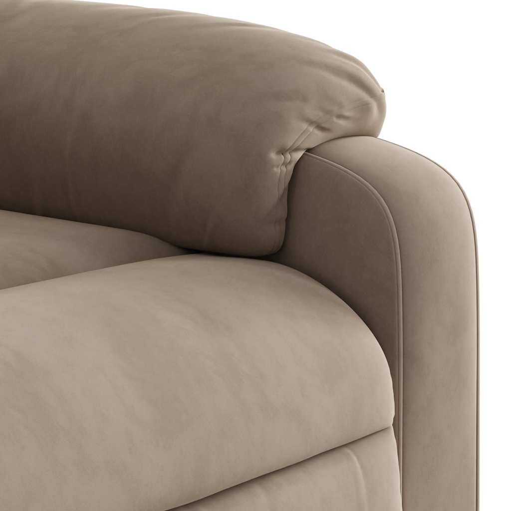 Electric massage chair, taupe, microfiber fabric