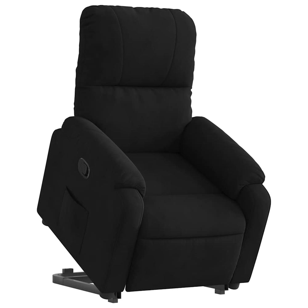 Lift Recliner, black, microfiber fabric