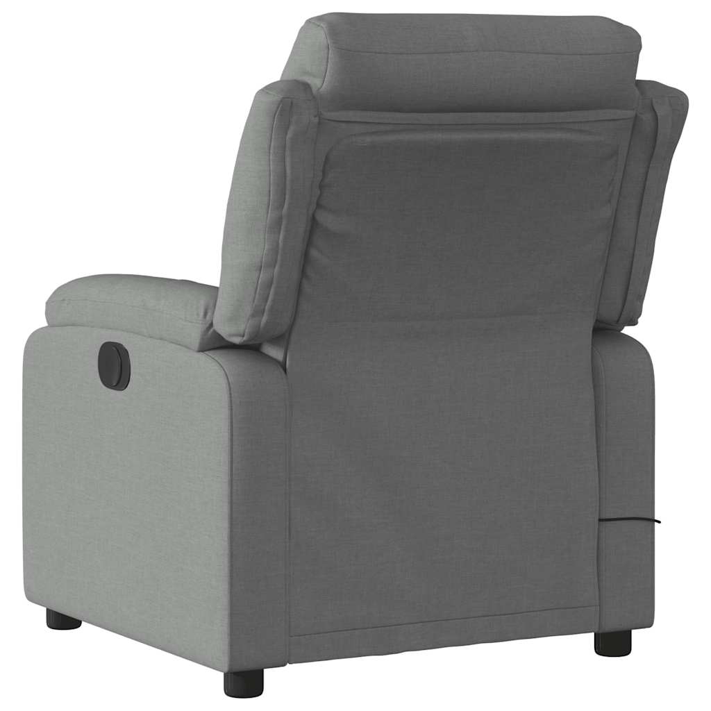 Electric massage chair, dark grey, fabric