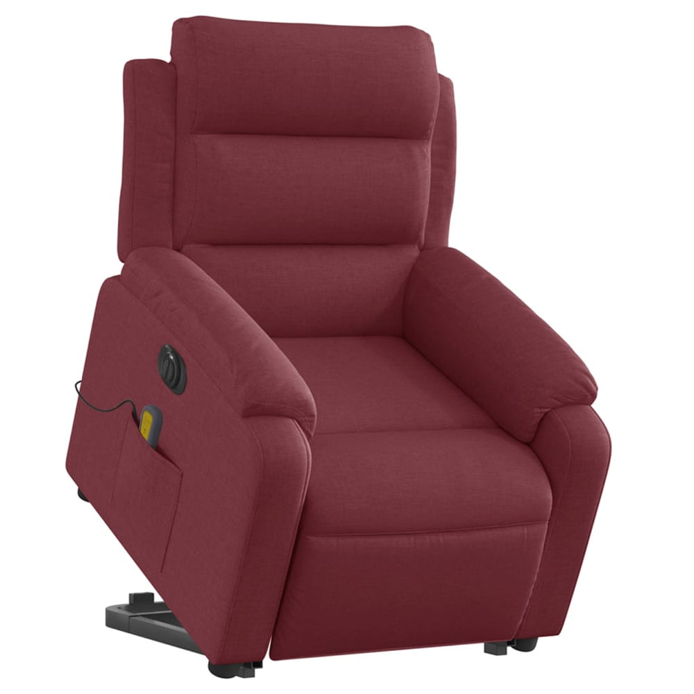 Standing electric massage chair, wine, fabric