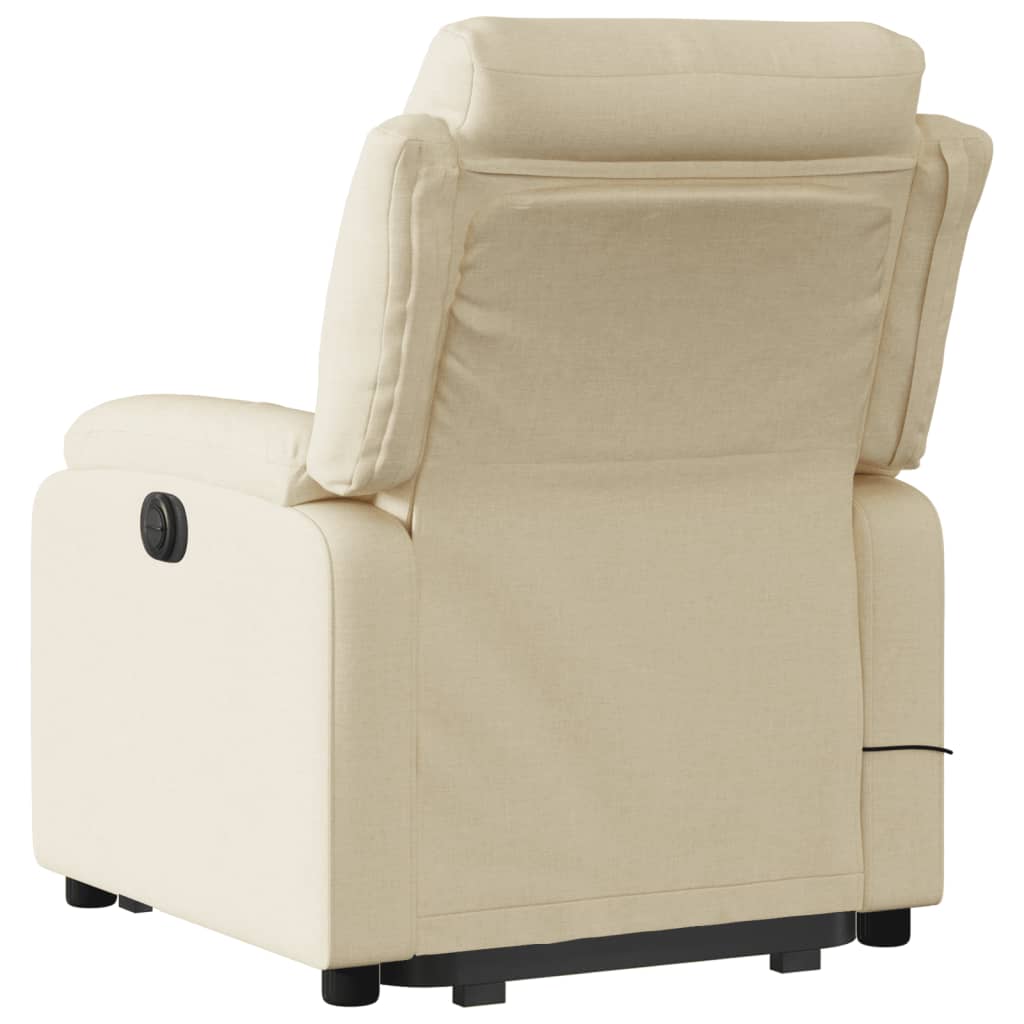 Lift Recliner Massage Chair, cream, fabric