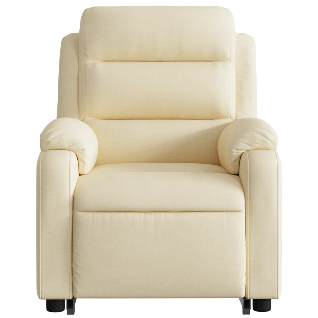 Lift Recliner Massage Chair, cream, fabric