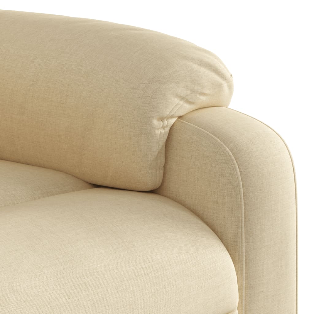 Lift Recliner Massage Chair, cream, fabric