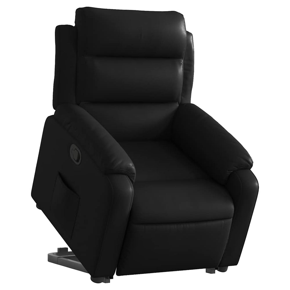 Standing Recliner, black, artificial leather