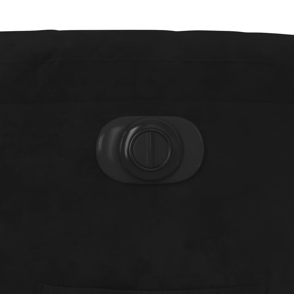 Electric recliner, black, velvet