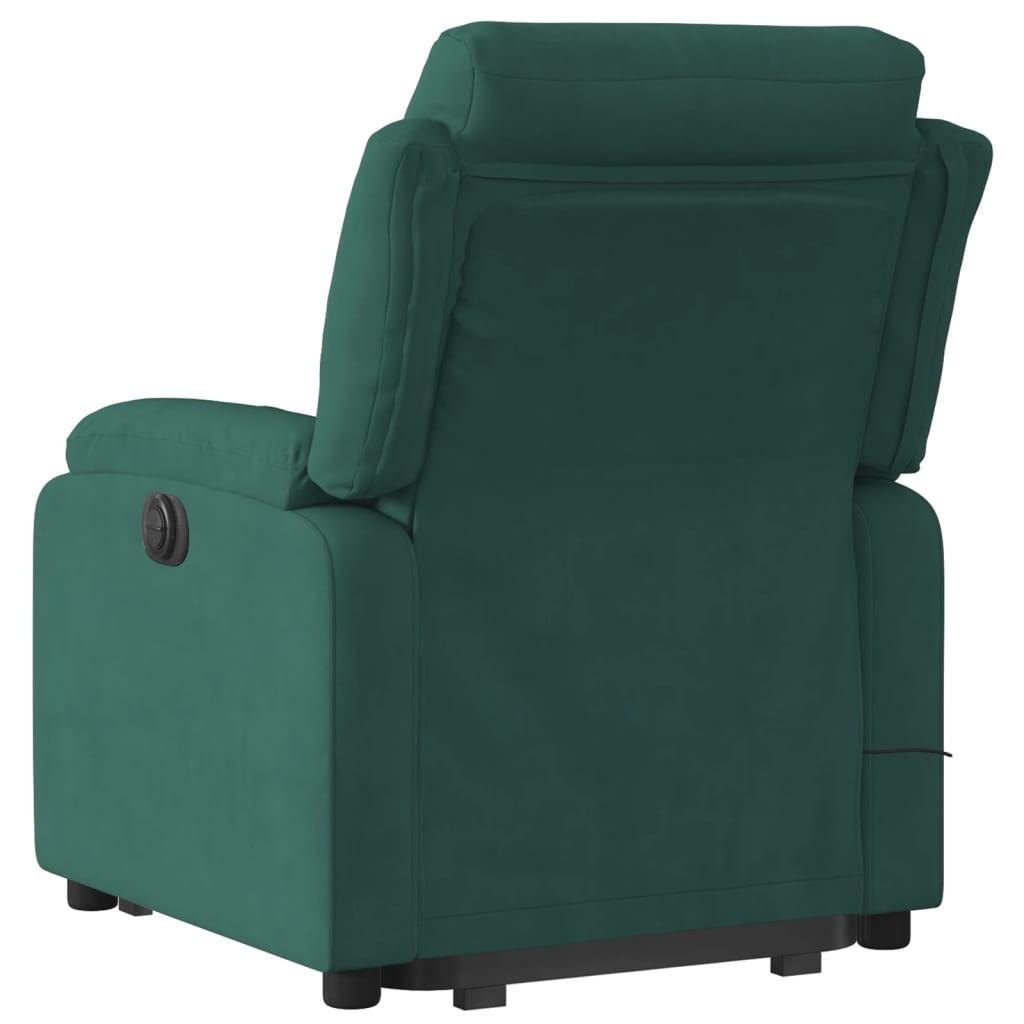 Standing massage chair, dark green, velvet