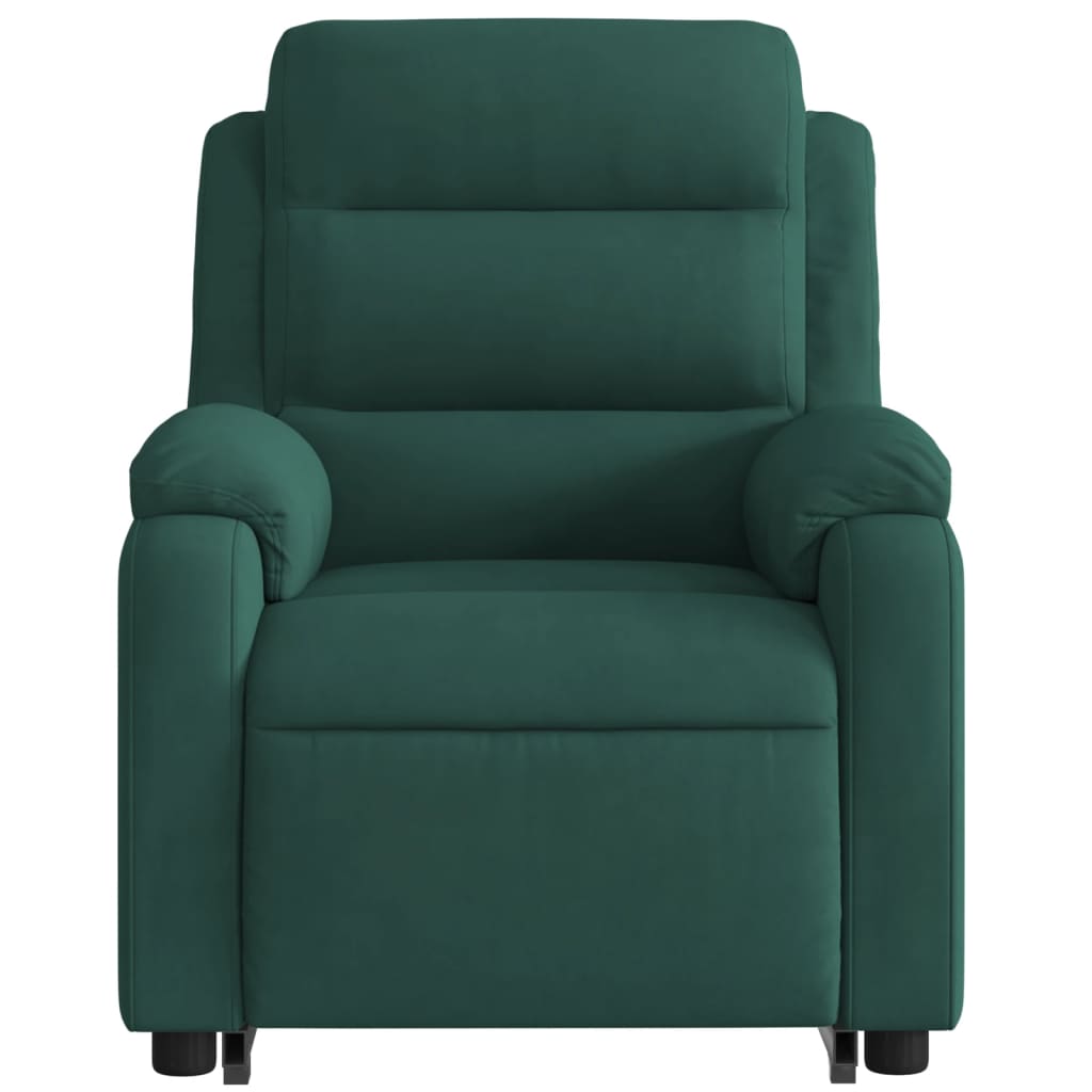 Standing massage chair, dark green, velvet