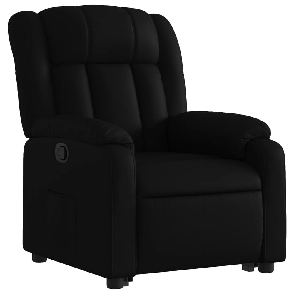 Standing Recliner, black, artificial leather
