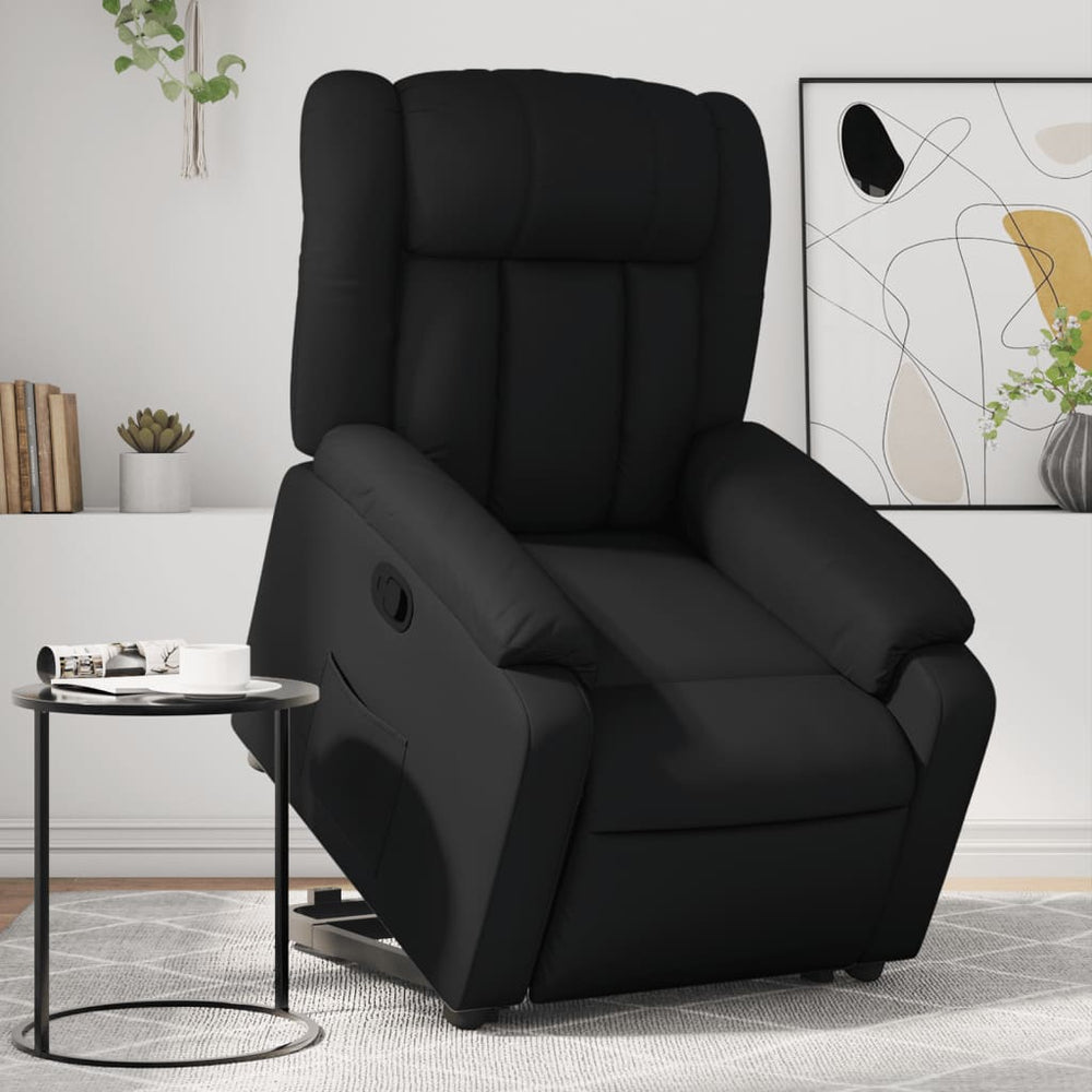 Standing Recliner, black, artificial leather