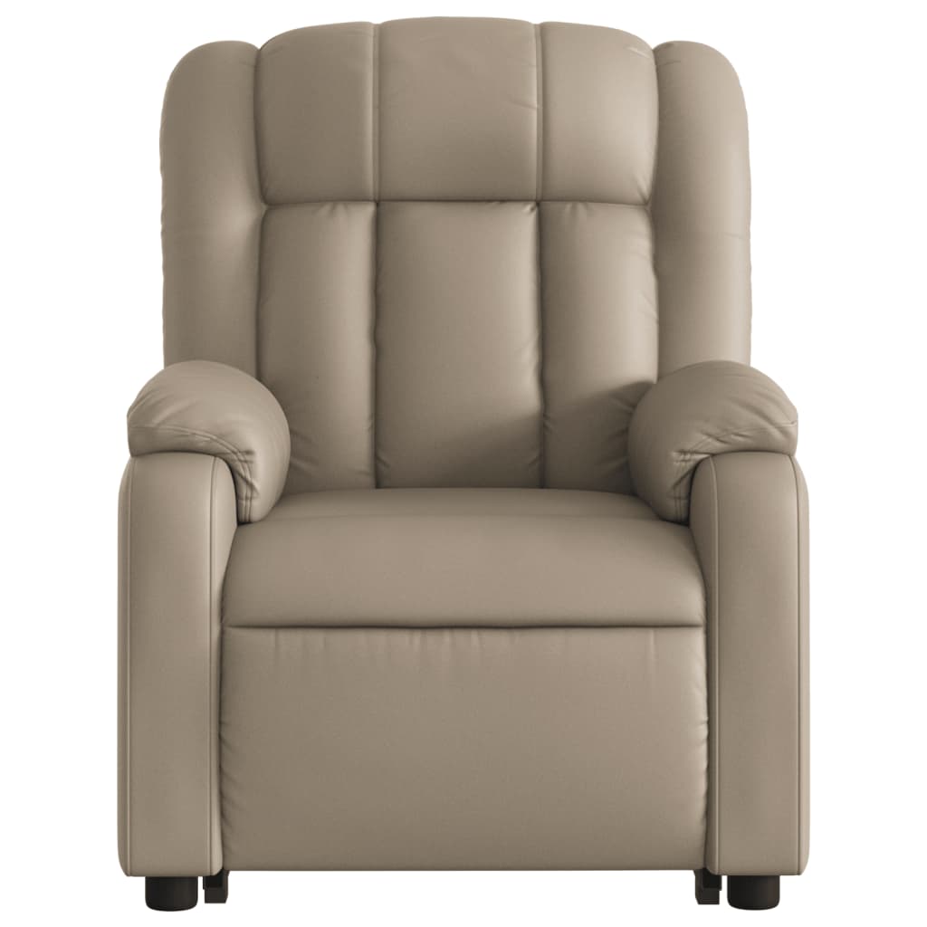 Reclining massage chair, cappuccino, artificial leather