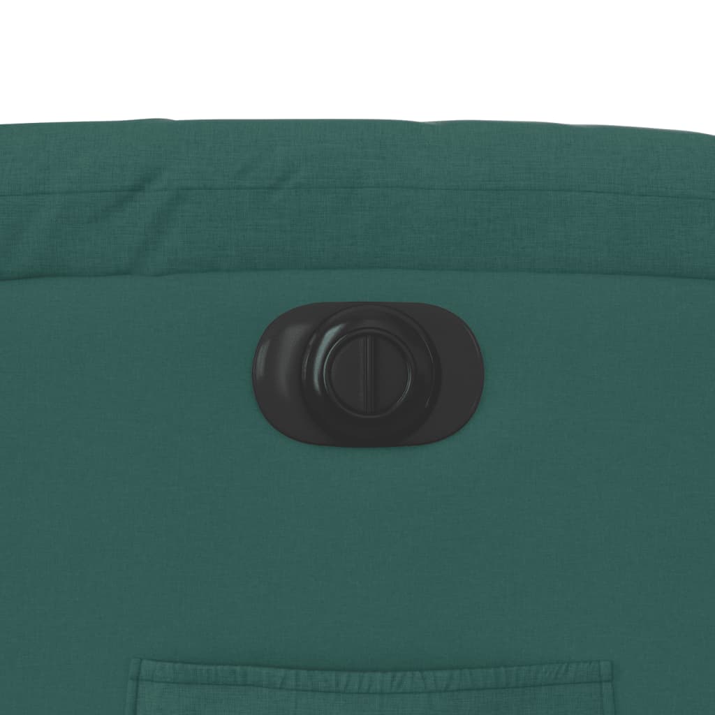 Electric recliner, dark green, fabric