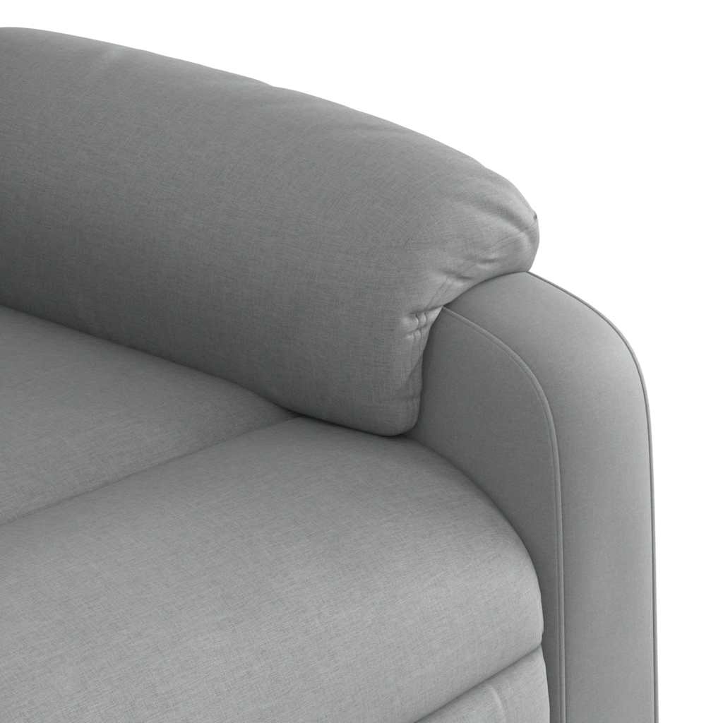 Electric massage armchair, light gray, fabric