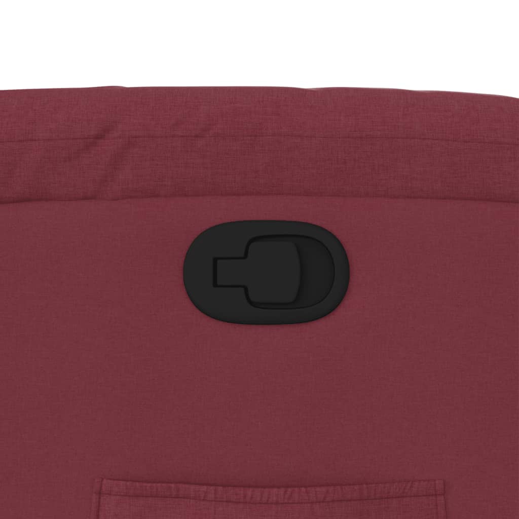 Stand-up recliner, wine red, fabric