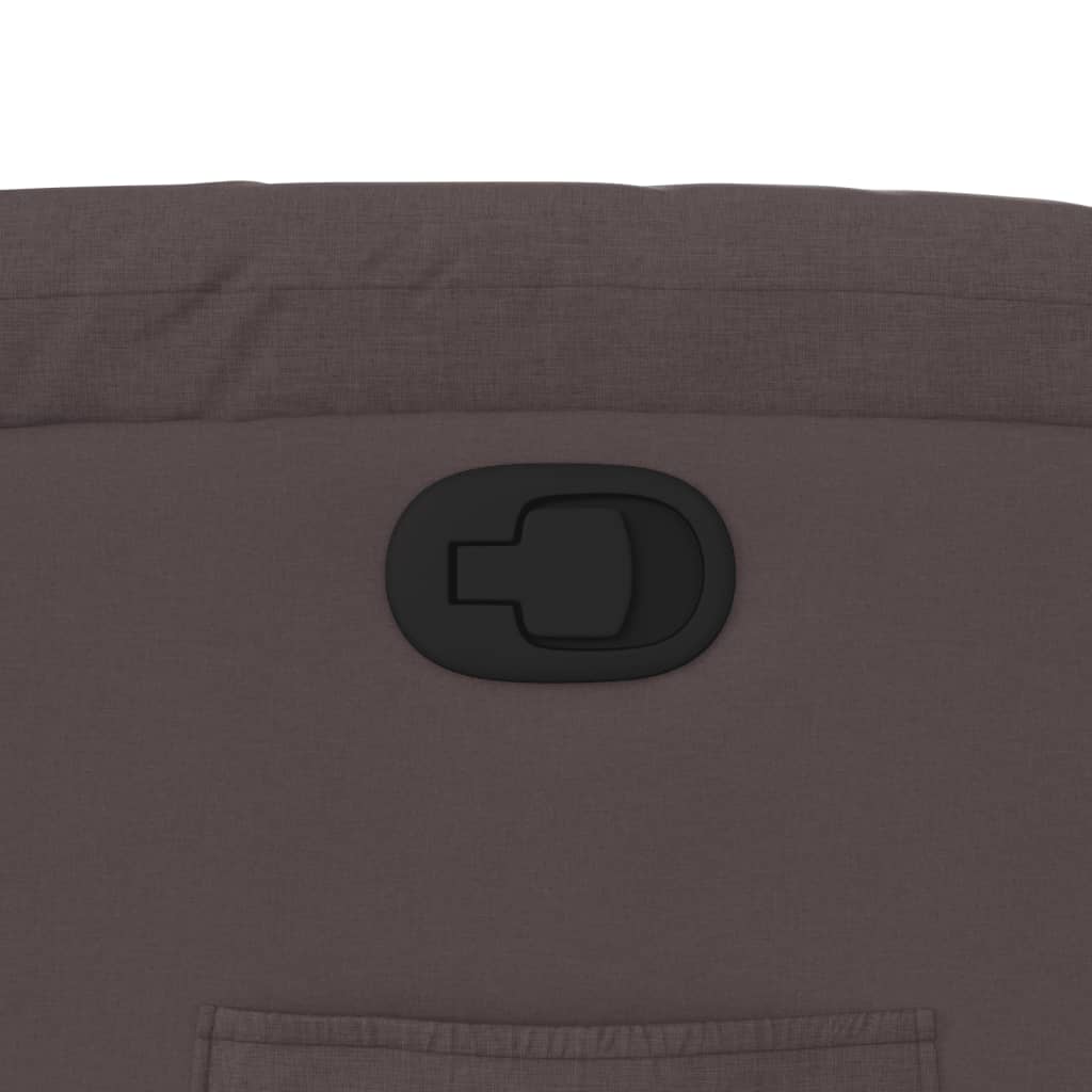 Recliner, dark brown, fabric