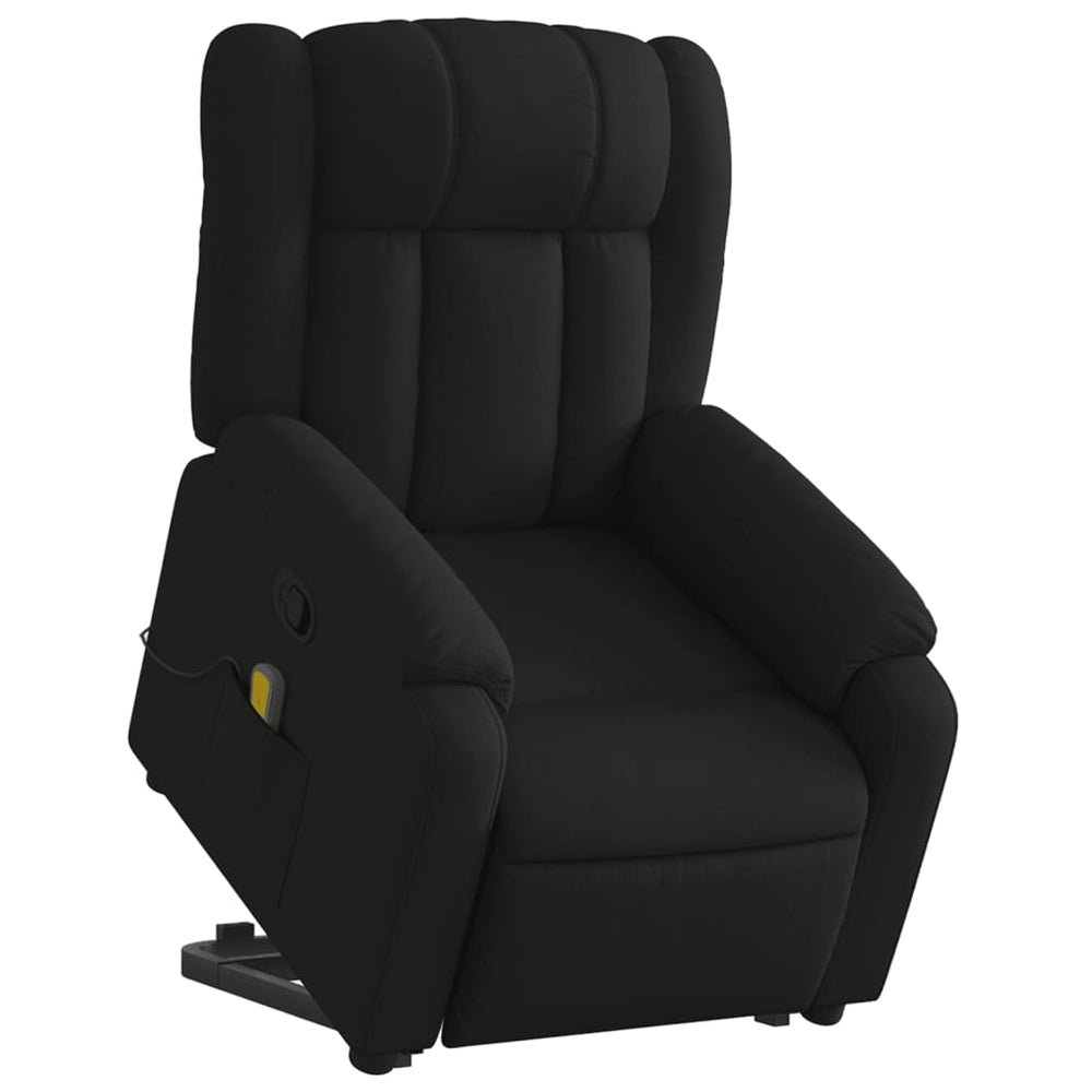 Standing Reclining Massage Chair, Black, Fabric
