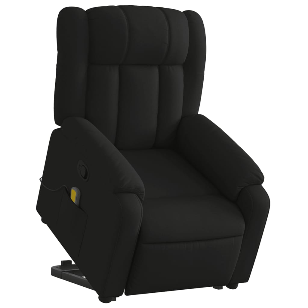 Standing Reclining Massage Chair, Black, Fabric