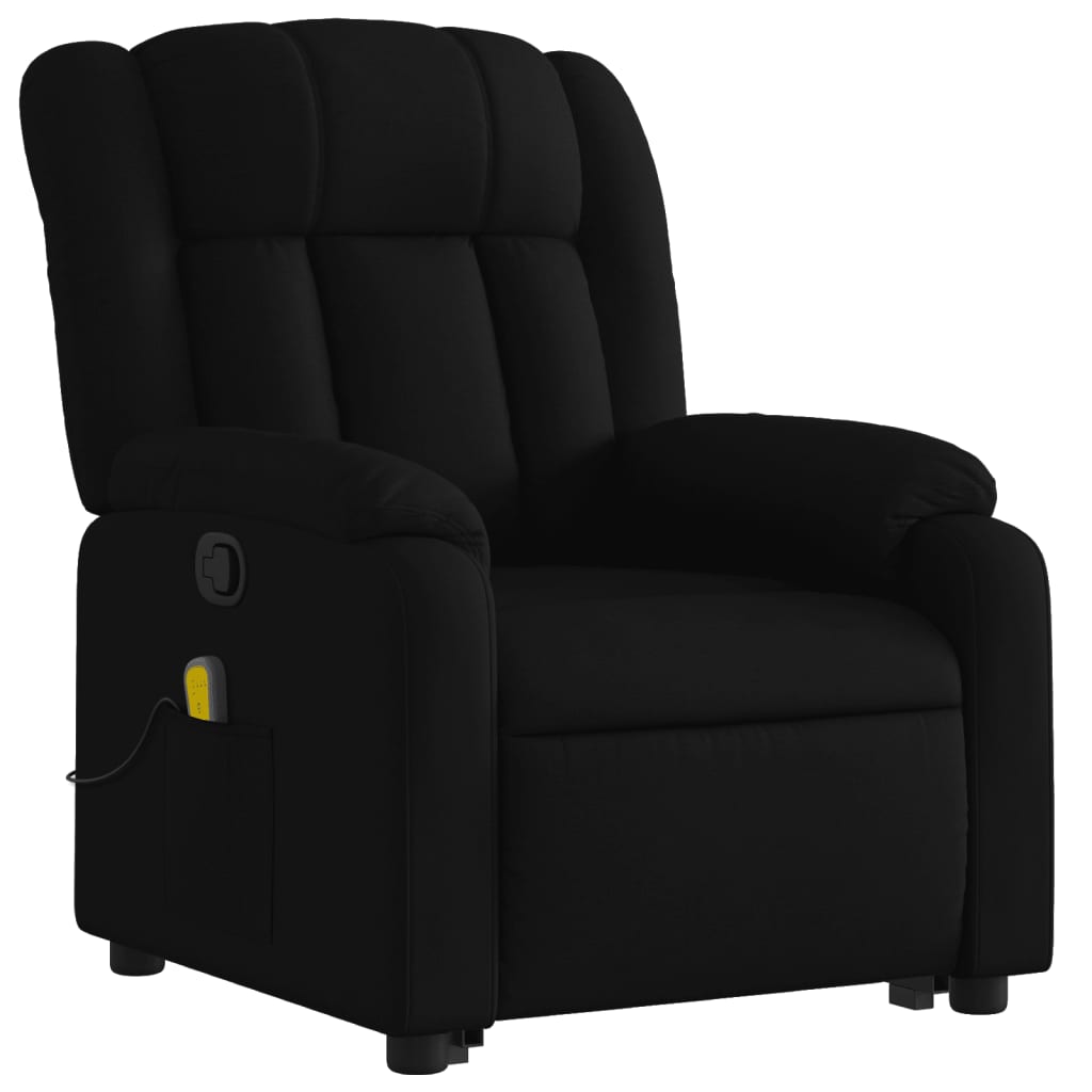Standing Reclining Massage Chair, Black, Fabric
