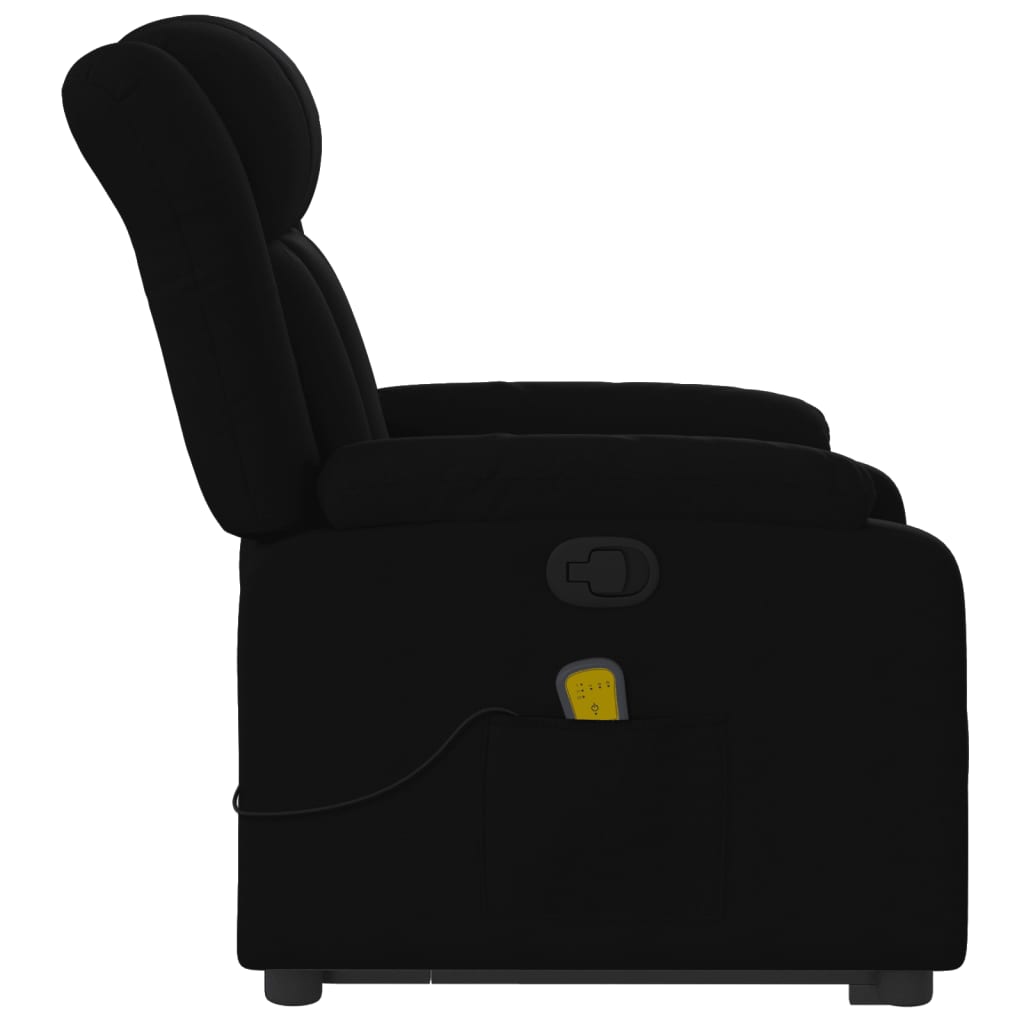 Standing Reclining Massage Chair, Black, Fabric