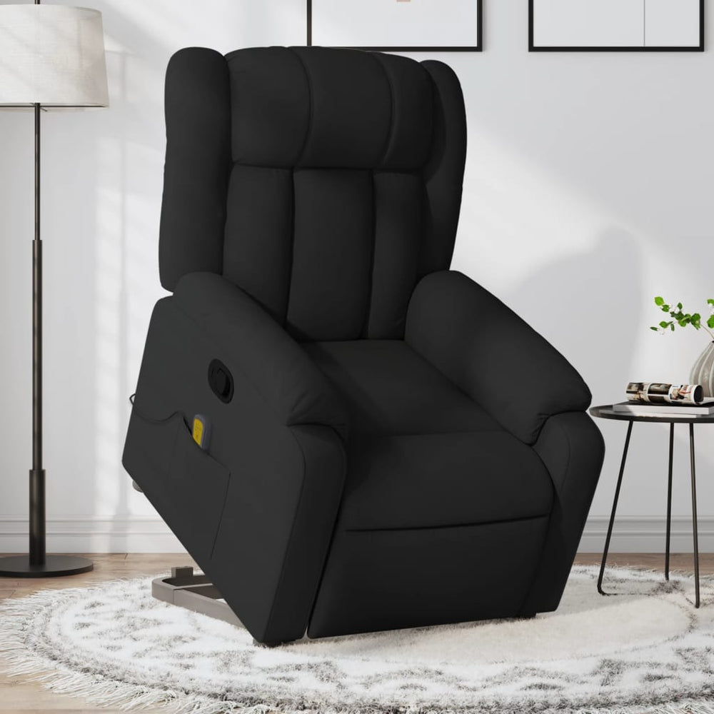Standing Reclining Massage Chair, Black, Fabric