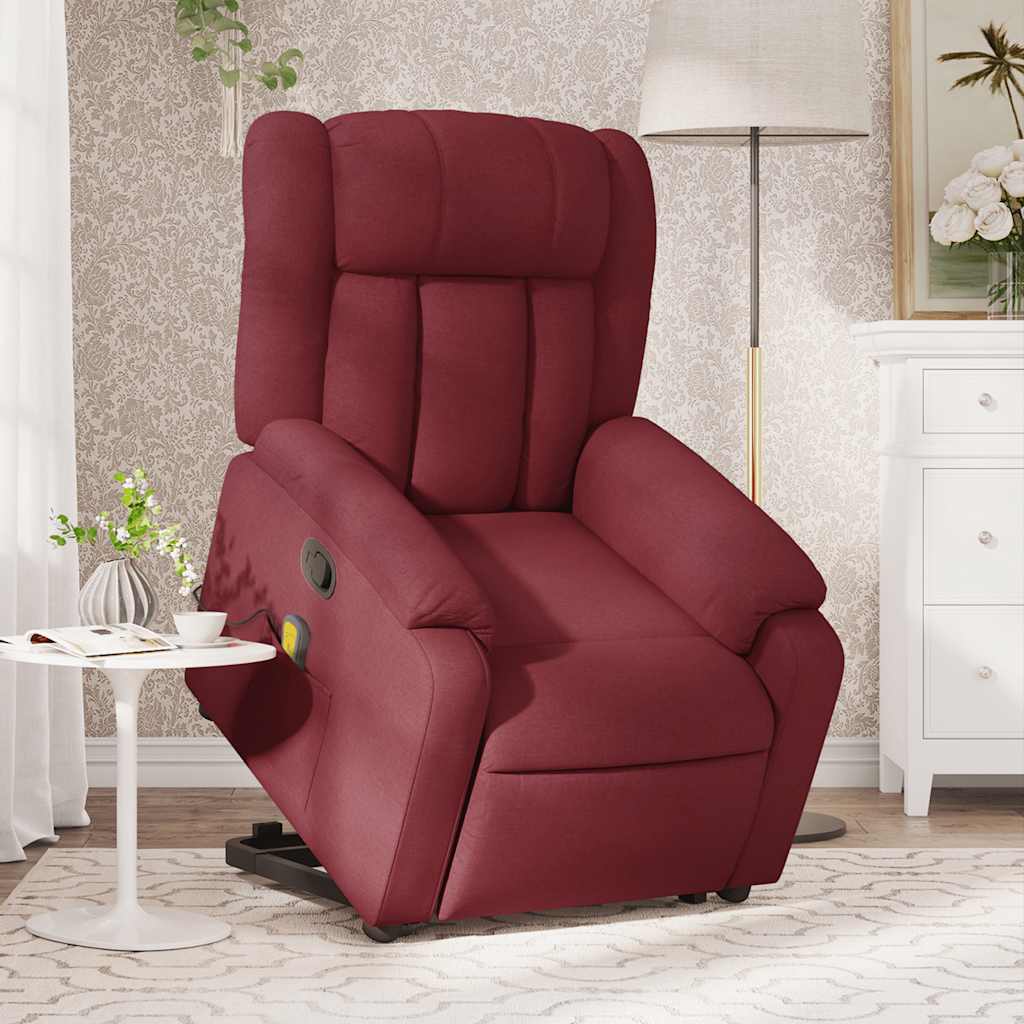 Standing reclining massage chair, wine, fabric