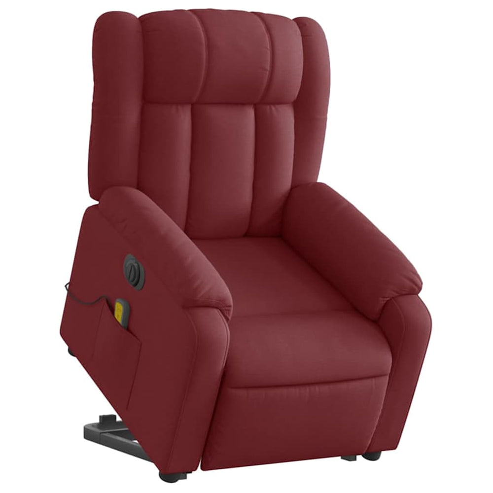 Standing electric massage chair, wine, fabric