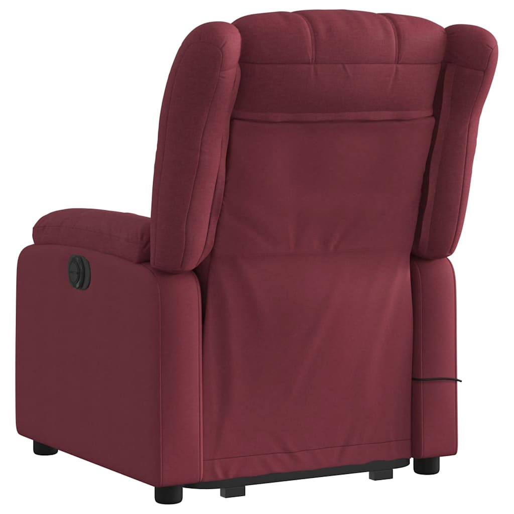 Standing electric massage chair, wine, fabric