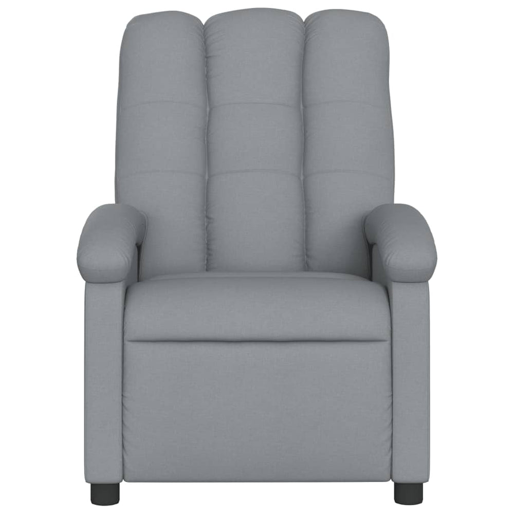 Recliner, light gray, fabric