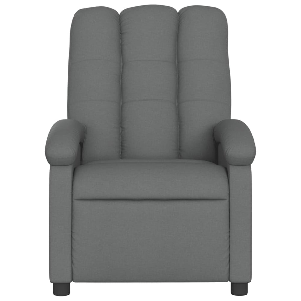 Recliner, dark grey, fabric