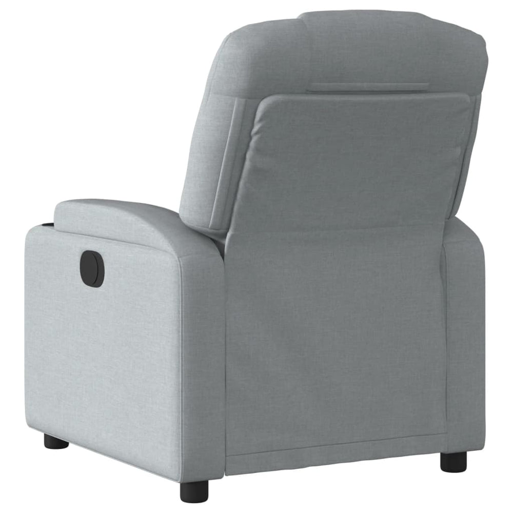 Recliner, light gray, fabric