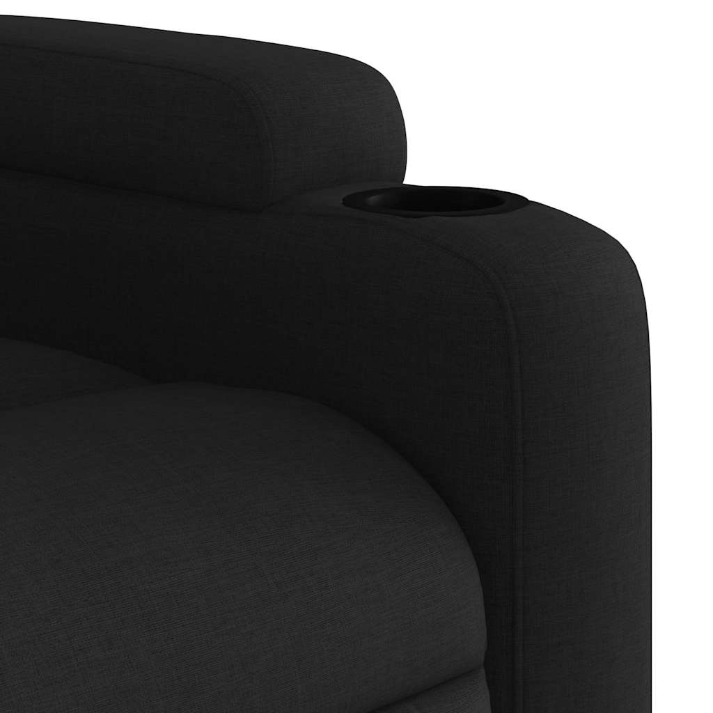 Massage Recliner, Black, Fabric