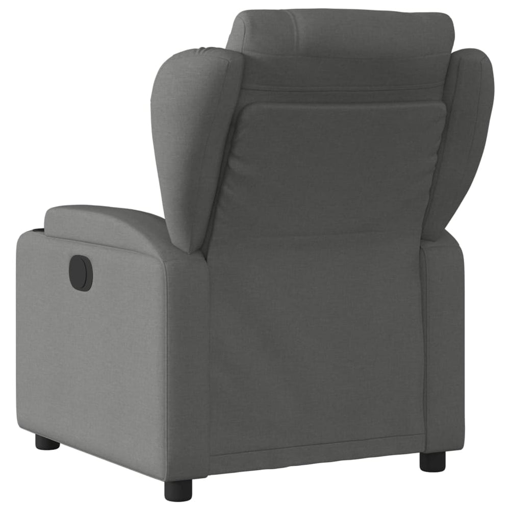 Recliner, dark grey, fabric