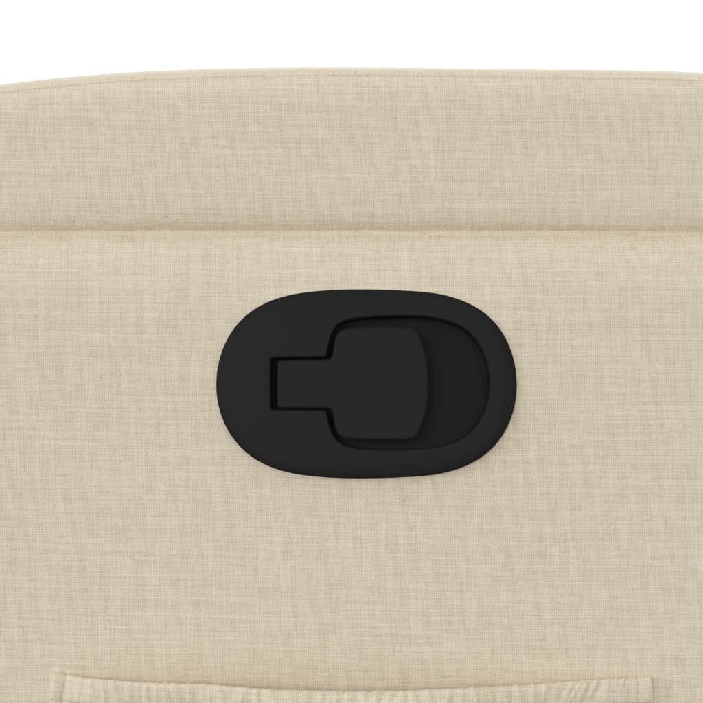 Recliner armchair, cream-colored, fabric