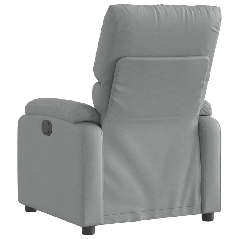 Recliner, light gray, fabric