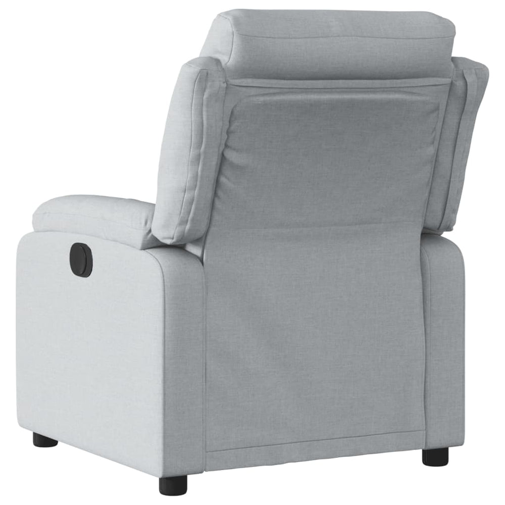 Recliner, light gray, fabric