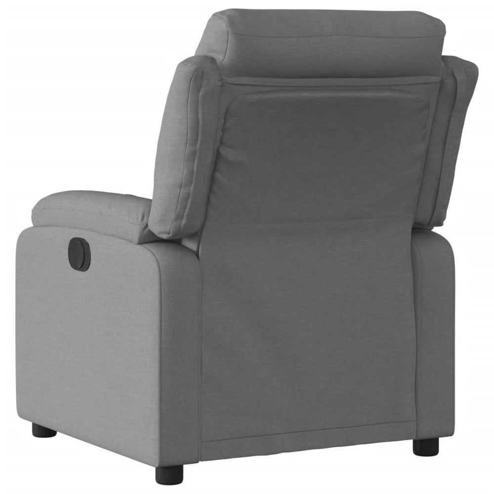Recliner, dark grey, fabric