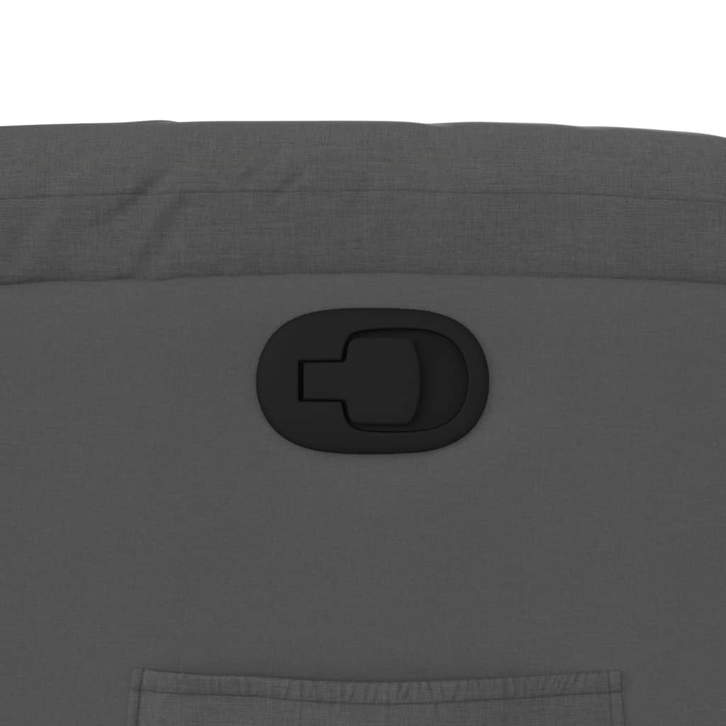 Recliner, dark grey, fabric