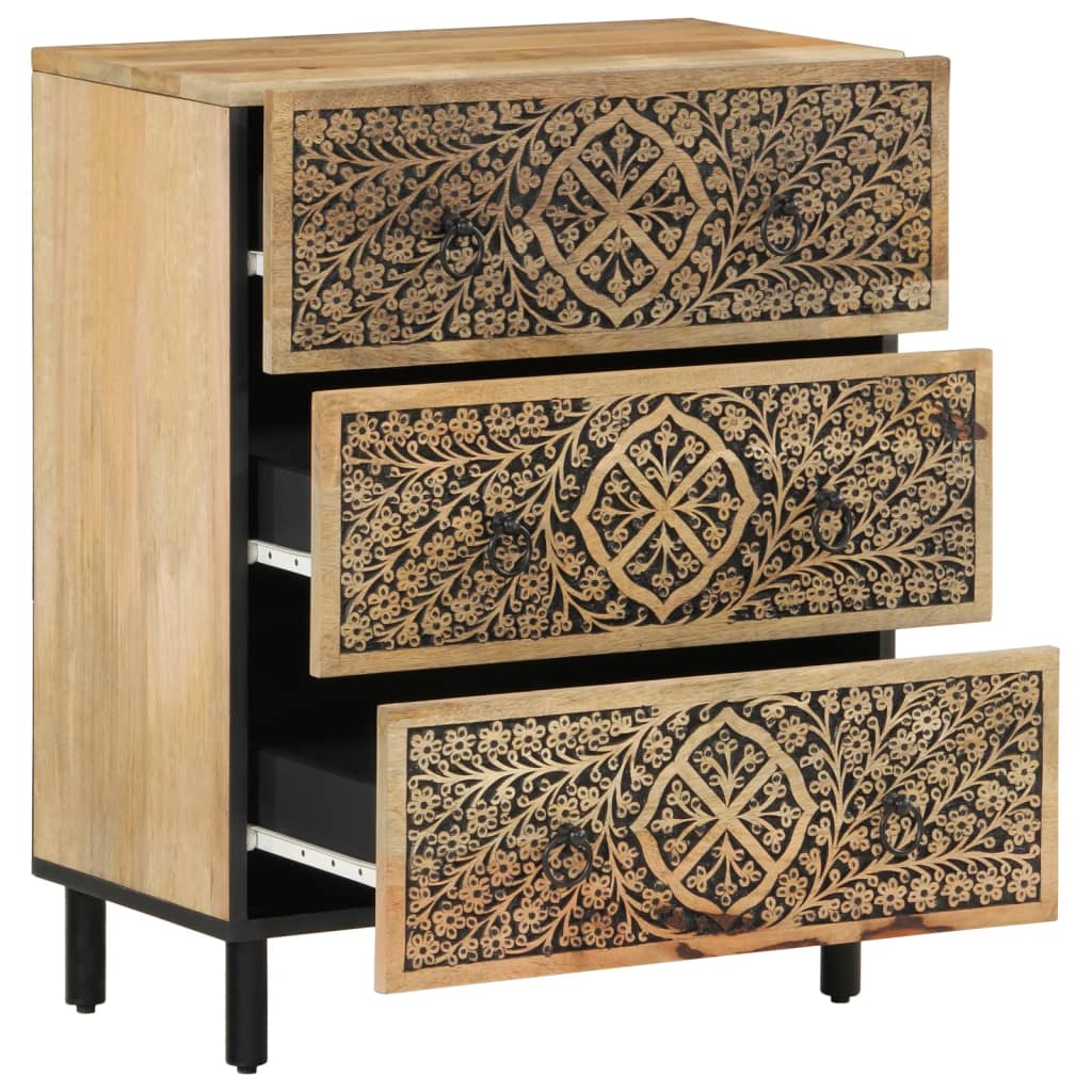 Sideboards, 2 pcs., 60x33x75cm, solid mango wood