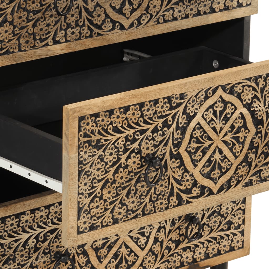 Sideboards, 2 pcs., 60x33x75cm, solid mango wood