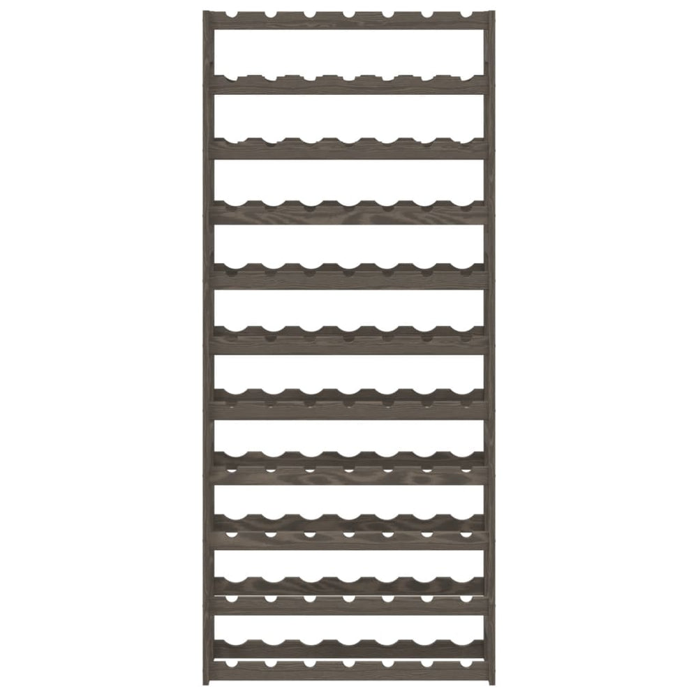 Vyno laikiklis 77 buteliams, pilkas, pušies medienos masyvas