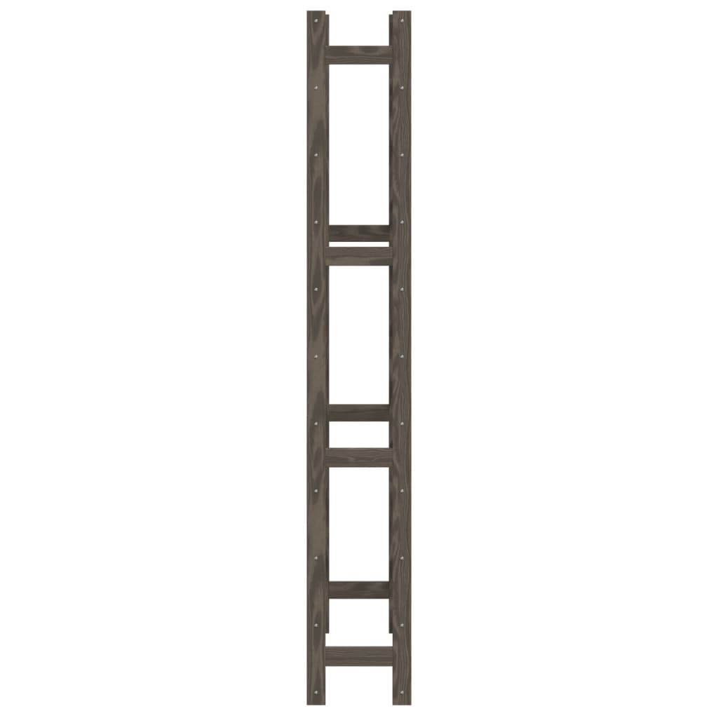 Vyno laikiklis 77 buteliams, pilkas, pušies medienos masyvas