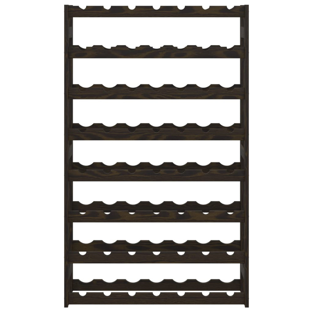 Vyno laikiklis 56 buteliams, juodas, pušies medienos masyvas