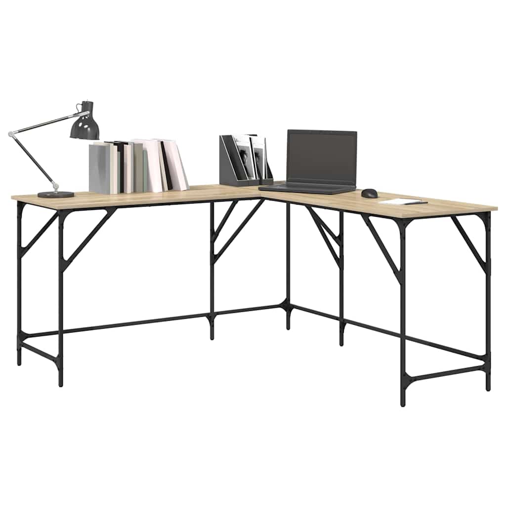 Writing desk, oak, 149x149x75cm, treated wood